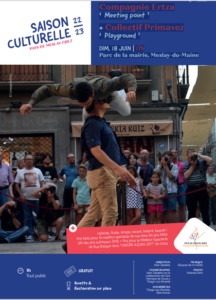 Affiche Compagnie Ertza ‘ Meeting point ’ et Collectif Primavez ‘ Playground 