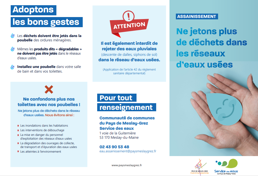Ne jetons plus de Déchets dans les réseaux d'eaux usées