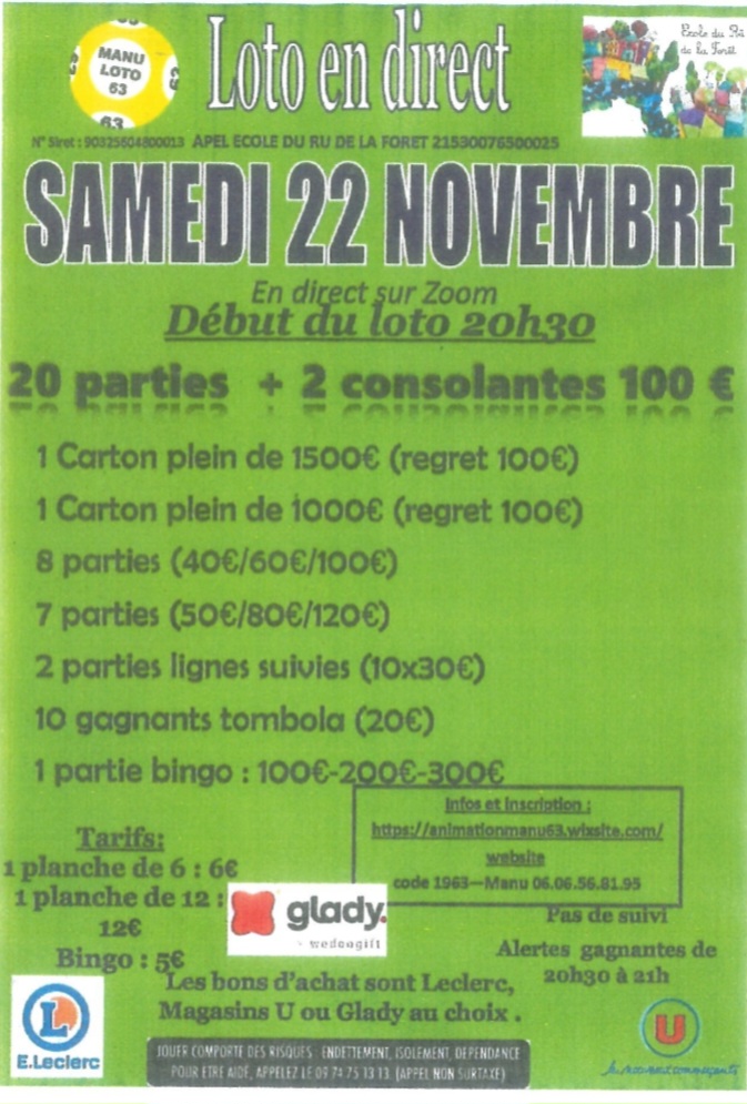Loto APE en ligne sur Zoom
