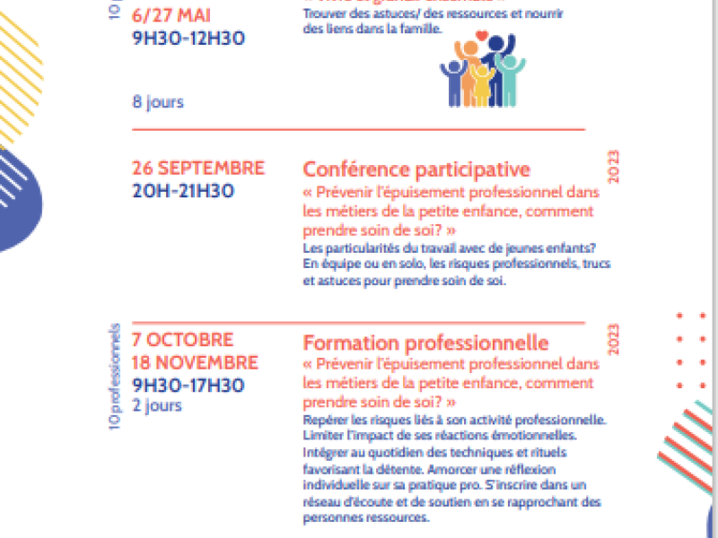 Programme des ateliers