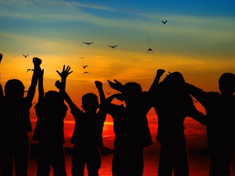 Photos silhouettes enfants