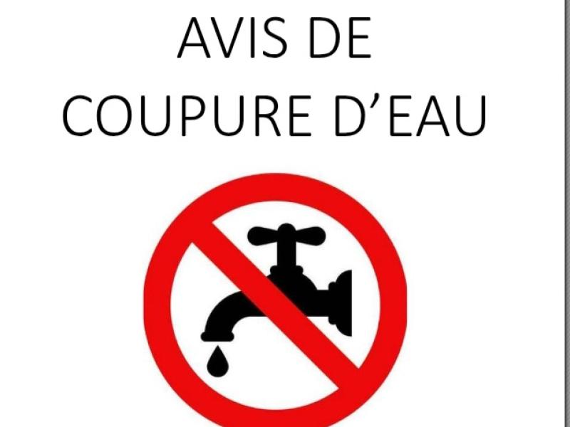 Affiche coupure d'eau 