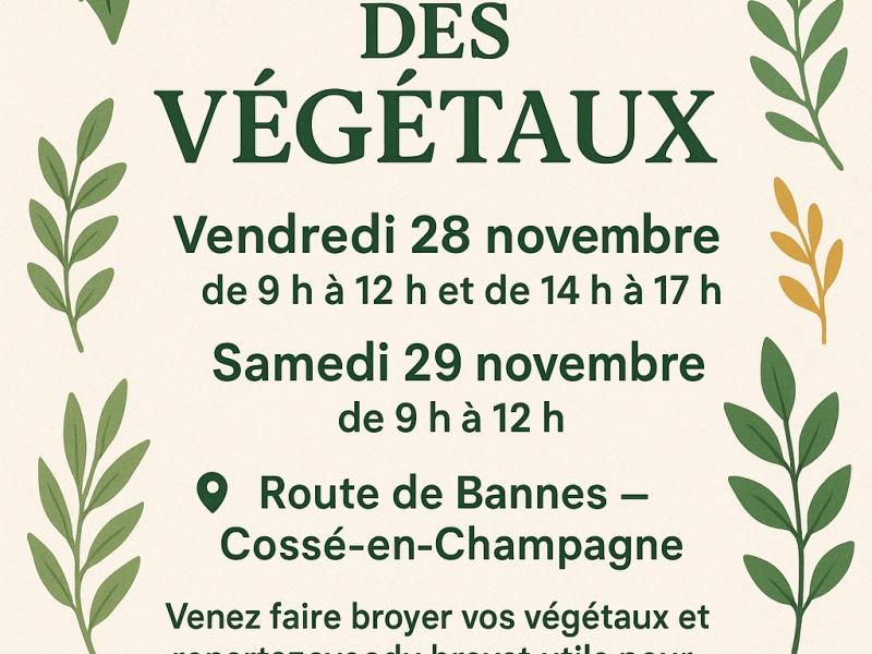 affiche broyages de vegetaux